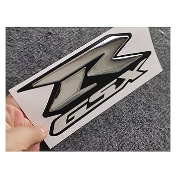 Amazon.co.jp: 2ピースシルバー3Dフェアリングタンクロゴ